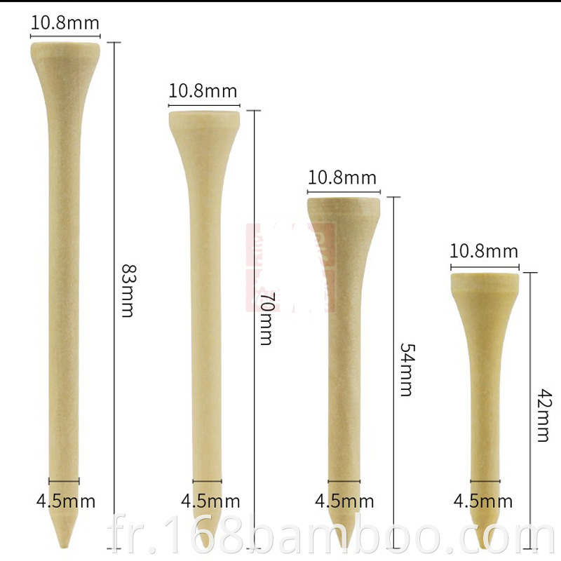 42 mm bamboo golf tee